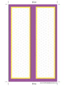 Purple Yellow Border Bookmark Template