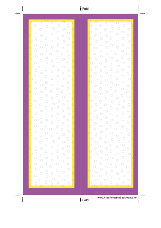 Purple Yellow Border Bookmark Template Printable pdf