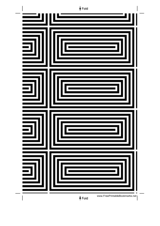 Black White Geometric Bookmark Template Printable pdf