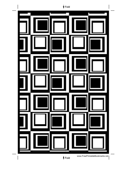 Black Squares Bookmark Template Printable pdf