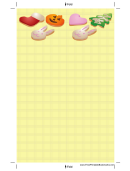 Holiday Cookies On Green Bookmark Template