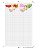 Holiday Cookies On White Bookmark Template