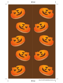 Brown Jack-o-lanterns Bookmark Template