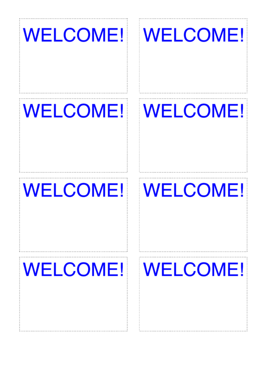 Welcome Name Tag Template Printable pdf