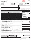 Form 538-s Draft - Claim For Credit/refund Of Sales Tax - 2013
