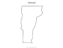 Vermont Blank Map Template