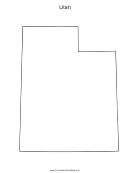 Utah Blank Map Template