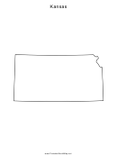 Kansas Blank Map Template