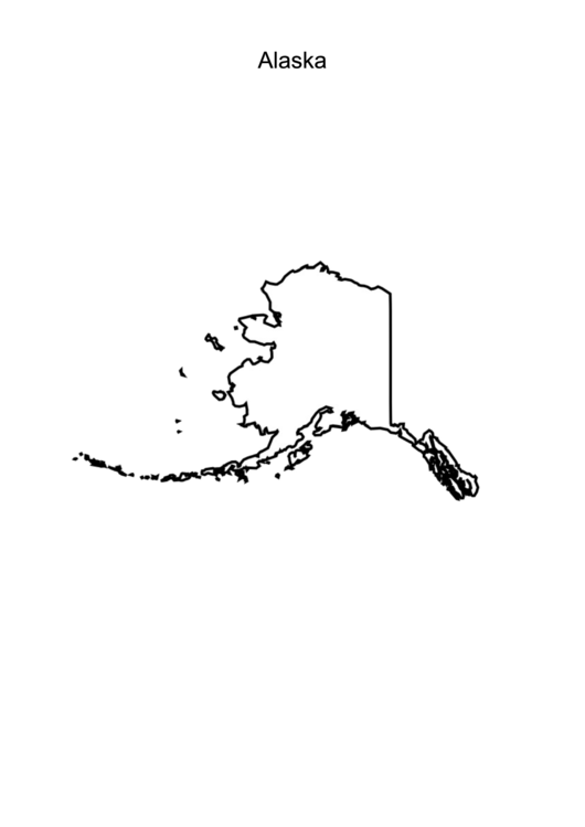Alaska Blank Map Template Printable pdf
