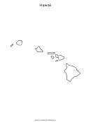 Hawaii Blank Map Template