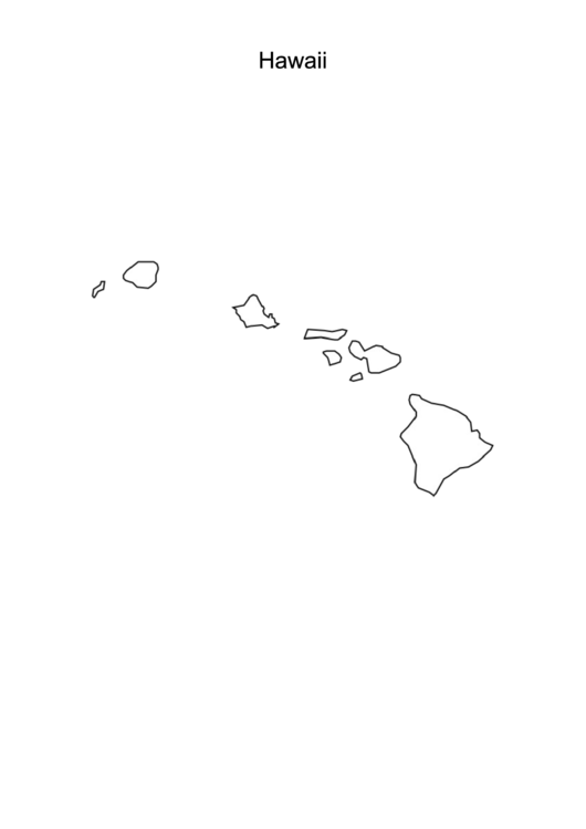 Hawaii Blank Map Template Printable pdf