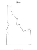 Idaho Blank Map Template