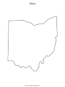 Ohio Blank Map Template
