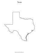 Texas Blank Map Template