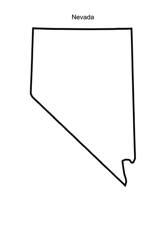Nevada Blank Map Template Printable pdf