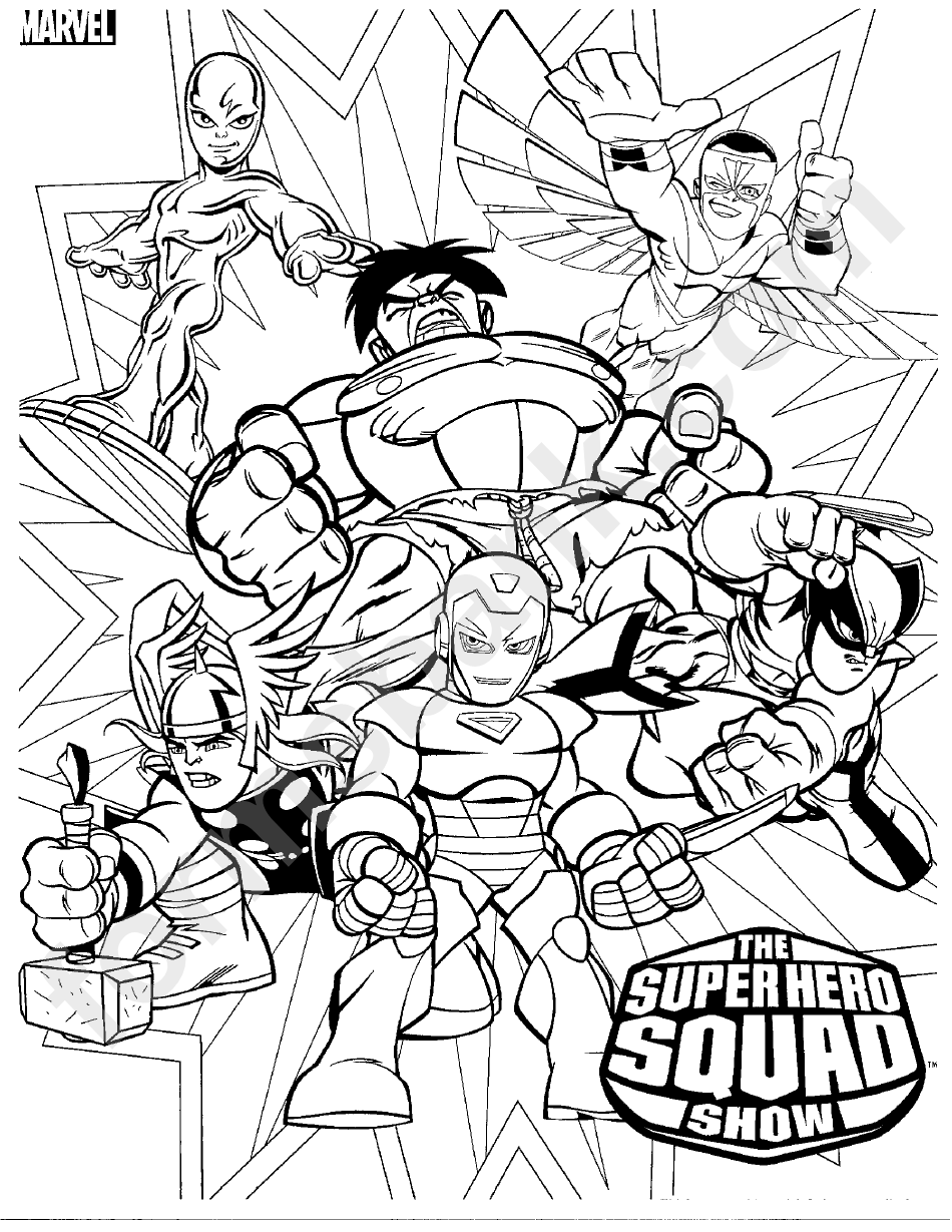 Cartoon/comic Book Hero Coloring Book