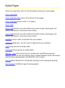 Wide Ruled Paper Template