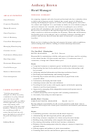 Hotel Manager Resume Template