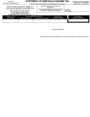 Form Q-1 - Statement Of Smithville Income Tax - State Of Ohio