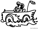 Cartoon 50's Car Coloring Sheet