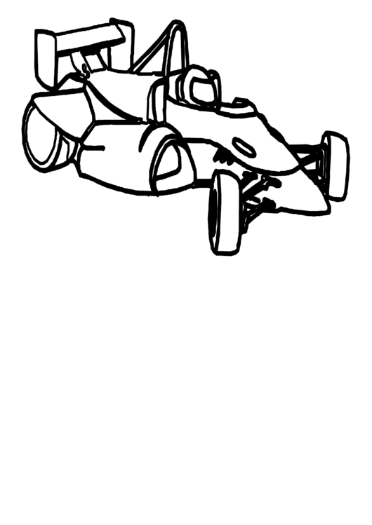 Indy Racecar Coloring Sheet Printable pdf