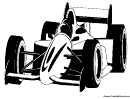 Indy 500 Race Car Coloring Sheet