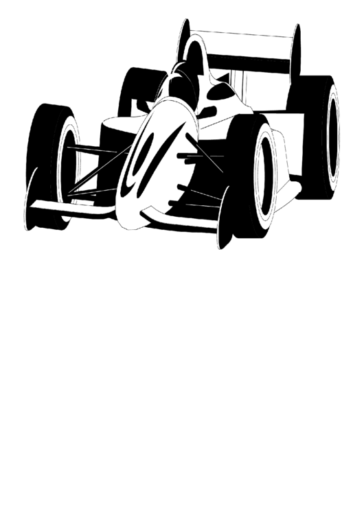 Indy 500 Race Car Coloring Sheet Printable pdf