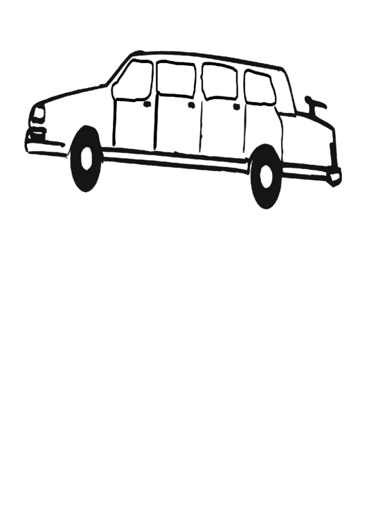 Limousine Car Coloring Sheet Printable pdf