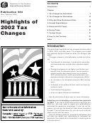 Publication 553 - Highlights Of 2002 Tax Changes