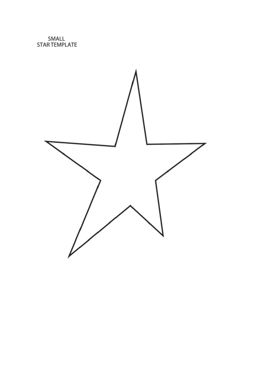 Small Star Template