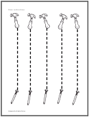 Draw Vertical Lines Activity Sheet