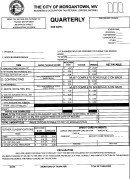 Business & Occupation Tax Return(gross Income) - City Of Morgantown, West Virginia