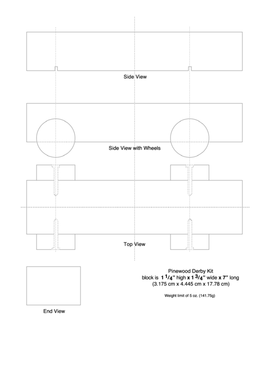 Pinewood Derby Template Printable pdf