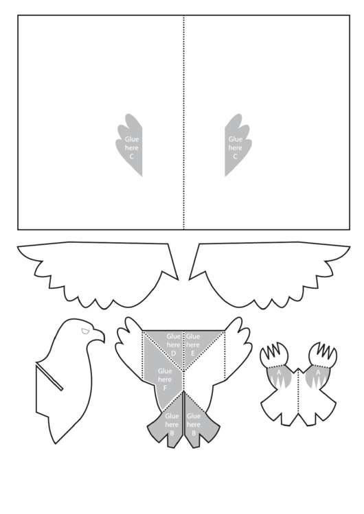 Foldable Eagle Template Printable pdf