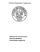 Application For Local Goverment Sales Tax Certificate Accupational License Tax - State Of Louisiana