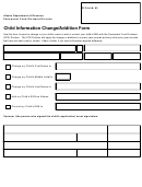Child Information Change/addition Form - Alaska Deparment Of Revenue - Pfd Division