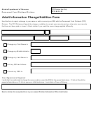 Adult Information Change/addition Form - Alaska Department Of Revenue - Permanent Fund Dividend Division