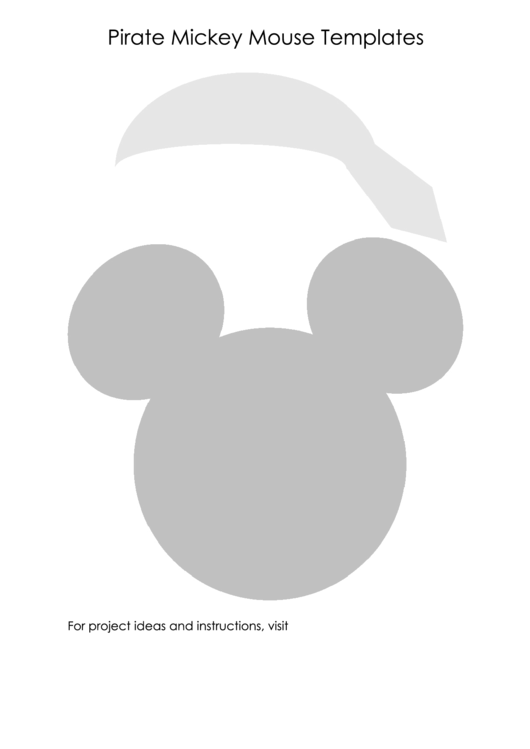 Pirate Mickey Mouse Templates Printable pdf