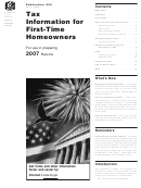 Publication 530 - Tax Information For First-time Homeowners - 2007