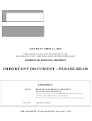 Form Ds 155a-61-11 - Residential Personal Property Declaration Schedule - 2011