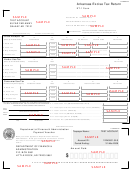 Fillable Form Et-1 Sample - Arkansas Excise Tax Return Printable pdf