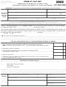 Form Ct-1041 Ext - Application For Extension Of Time To File Connecticut Income Tax Return For Trusts And Estates - 2002