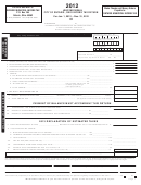 Joint/individual City Of Ontario, Ohio Income Tax Return - 2012