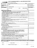 Form J-1120 - City Of Jackson Income Tax - 2000 Corporation Return
