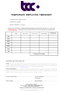 Temporary Employee Timesheet