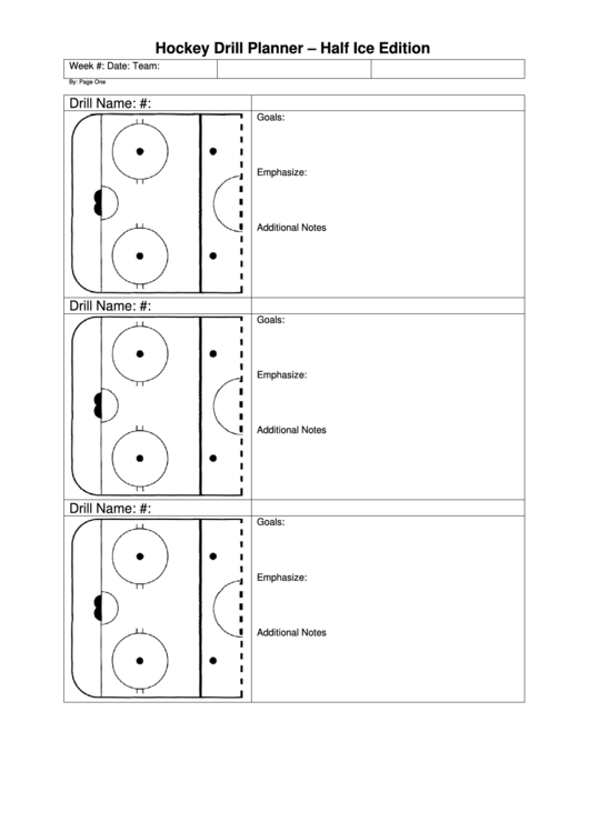 Hockey Drill Planner - Half Ice Edition