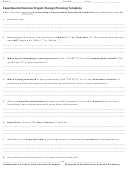 Experimental Science Project - Design Planning Template