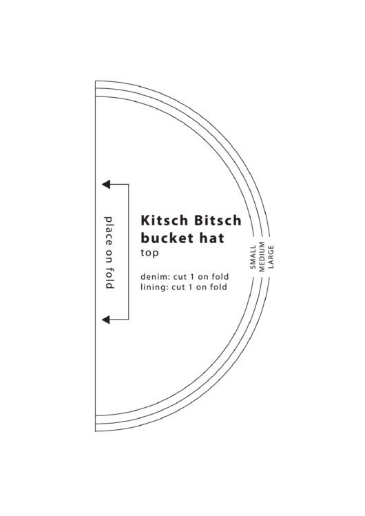 Kitsch Bitsch Bucket Hat Template Printable pdf