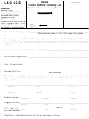 Form Llc-45.5 - Limited Liability Company Act Application For Admission To Transact Business