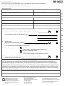 Form Mi-8633 - Application To Participate In The Michigan E-file Program
